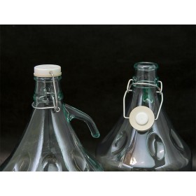 Бутылка из белого стекла c герметичной пробкой 5 л